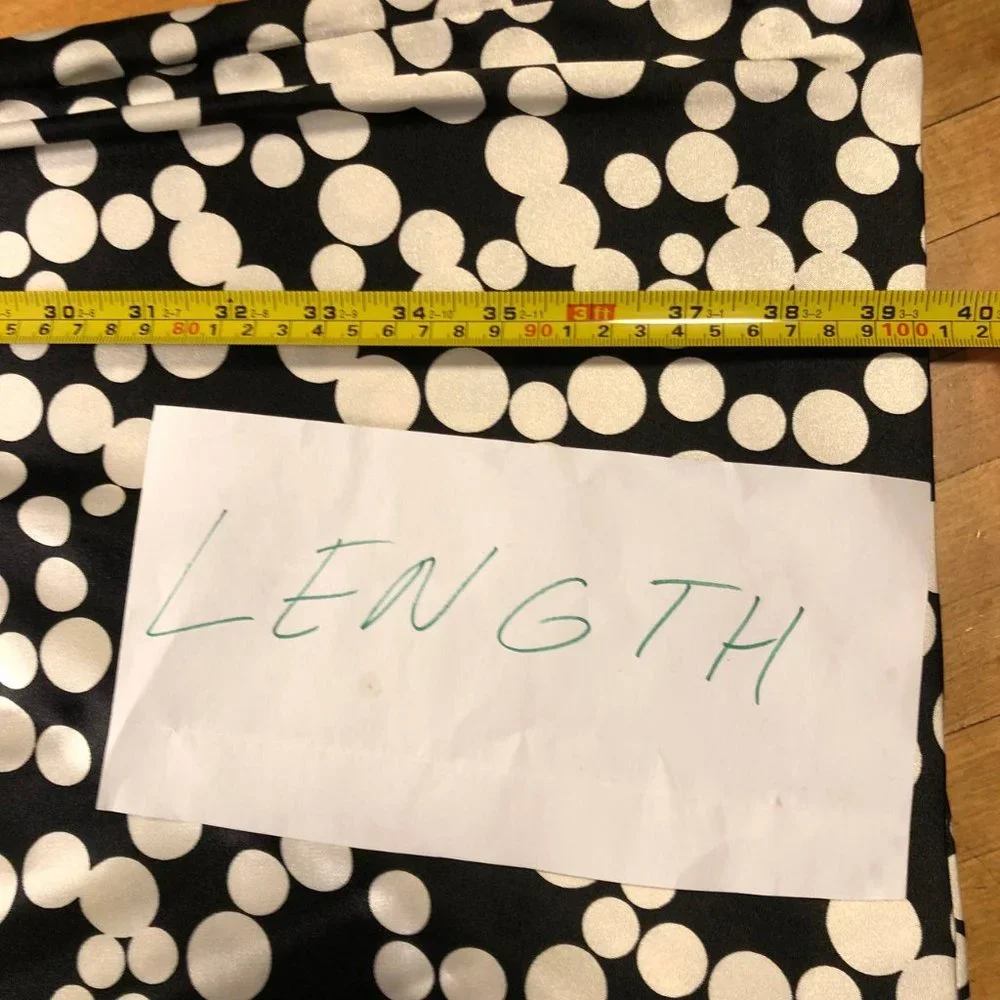 Maggy London Satin Polka Dot MIDI Dress Black and White Size 8 - Picture 14 of 16